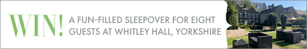 Win a fun-filled sleepover for eight guests at Whitley Hall, Yorkshire