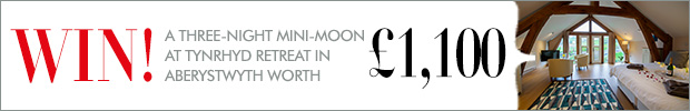 WIN! A three-night mini-moon for two at Tynrhyd Retreat in Aberystwyth